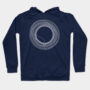 White Flowing Tangled Circles Hoodie